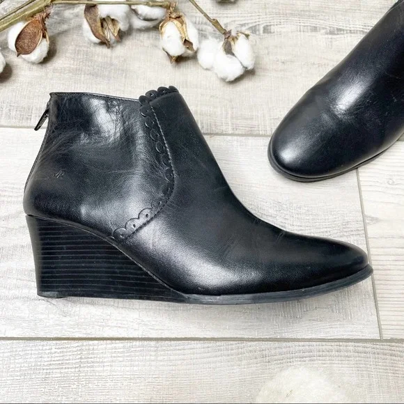 Jack Rogers Shoes Jack Rogers Emery Leather Wedge Ankle